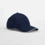 EarthAware® Clas. Org. Cotton 6 Panel Sandwich P. - French Navy/White - One Size
