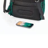 Bobby Soft, anti-diefstal rugzak, forest green, zwart