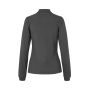 Poloshirt met lange mouw | stretch | dames - Houtskool, XS