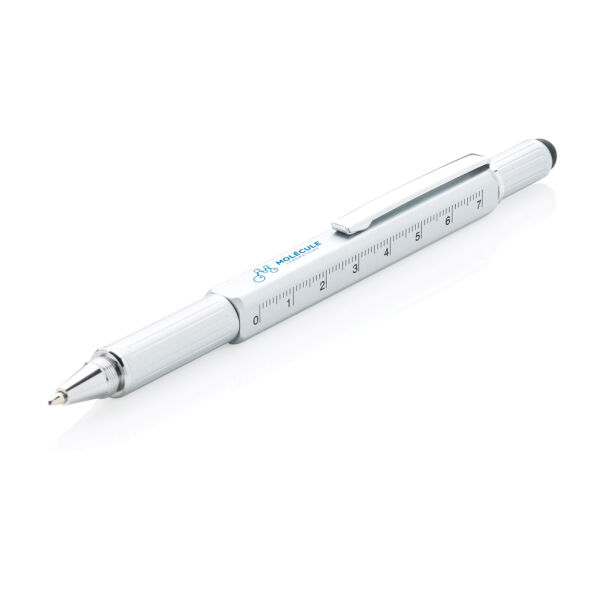 5-in-1 aluminium toolpen, grijs 5-in-1 aluminium toolpen, grijs
