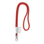 Polyester 2-kleurige koord-lanyard met full color label