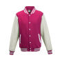 Just Hoods - Varsity Jacket hot pink / white XS
