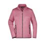 Ladies' Knitted Fleece Jacket pink-melange/off-white XXL