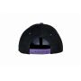 BRONX ORIGINAL FLAT PEAK SNAP BACK DUAL COLOUR CAP, BLACK/PURPLE, One size, RESULT