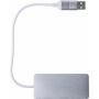 Gerecyclede aluminium USB hub Layton zwart