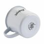 Retro Emaille Mok 350 ml - wit/blauw