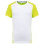 Ecologisch sport-T-shirt in twee kleuren voor heren White / Fluorescent Yellow XXL