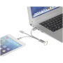 Metalen 3-in-1 oplaadkabel met sleutelhanger - Zilver