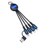 6-in-1 oplaadkabel met licht REEVES-PUHALANI II - blauw