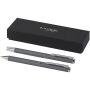 Lucetto cadeauset met balpen en rollerbalpen van gerecycled aluminium (zwarte inkt) - Grijs