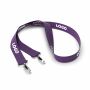 Polyester Pantone-gematchte zeefdruk keycord met 2 clips