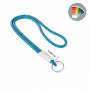 Polyester 2-kleurige koord-lanyard met full color label
