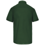 Overhemd in onderhoudsvriendelijk polykatoen-popeline korte mouwen heren Forest Green XS