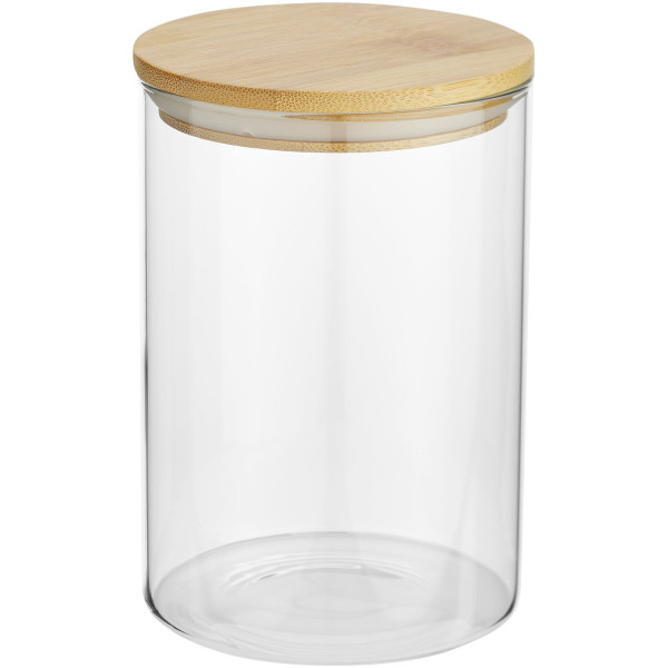 Middelgrote voedselcontainer van glas