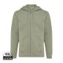 Iqoniq Abisko gerecycled katoen hoodie met rits, heather green (XS)