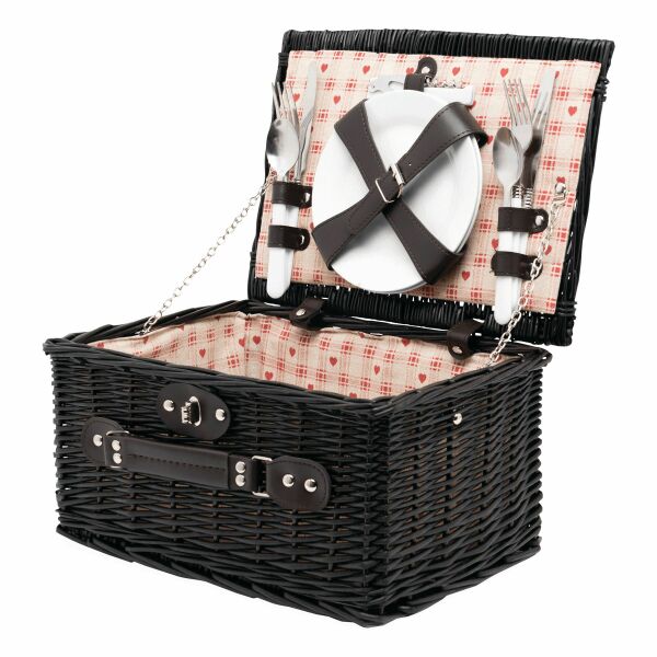 Rieten picknickmand SUNSET PARK donkerbruin