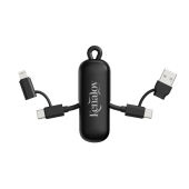 Urban Vitamin Dublin 100W 4 -in-1 keychain cable, zwart