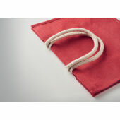 AURA - Jute tas met katoenen hengsels - Rood