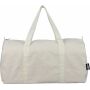 Gerecyclede polycotton (330 gsm) dufflebag Tian beige