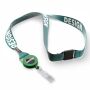 Polyester sublimatie lanyard met badge reel met metalen krimp Polyester sublimatie lanyard met badge reel met metalen krimp