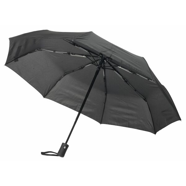 Volautomatische windproof pocket paraplu. PLOPP zwart