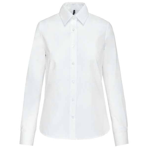 Damen Oxfordbluse Langarm White XXL Damen Oxfordbluse Langarm White XXL