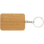 Reel 6-in-1 intrekbare bamboe sleutelhanger oplaadkabel - Naturel