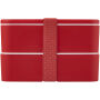 MIYO 700+700 ml dubbellaagse lunchbox - Rood/Rood/Rood