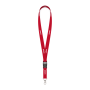 Afneembare polyester lanyard in Pantone-kleur met zeefdruk en metalen karabijnhaak Afneembare polyester lanyard in Pantone-kleur met zeefdruk en metalen karabijnhaak