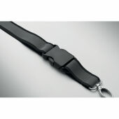 TOSEE - RPET lanyard reflecterend - Zwart