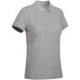 Prince biologisch katoenen damespolo met korte mouwen - Marl Grey - 3XL