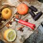 Opinel Colorama No 08 zakmes in een  riemetui - rood