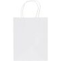 Kraftpapieren tas van 120 g/m² met gedraaide hengsels - 18 x 9 x 23 cm - Wit