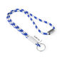 Polyester 2-kleurige koord-lanyard met full color label