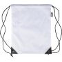 rPET polyester (210D) drawstring backpack Calix white