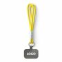 Sleutelhanger & telefoonhouder met koord met leren uiteinde.
