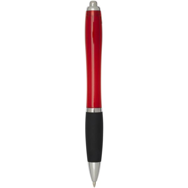 Nash RCS balpen van gerecycled plastic met gekleurde behuizing en zwarte grip (zwarte inkt) - Rood Nash RCS balpen van gerecycled plastic met gekleurde behuizing en zwarte grip (zwarte inkt) - Rood