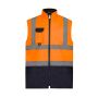 Gewatteerde bodywarmer signalisatie Hi Vis Orange/Navy S