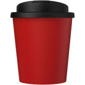 Americano® Espresso 250 ml gerecyclede beker met knoeibestendig deksel - Rood/Zwart