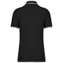 Herenpolo met korte mouwen en contrasterende bies Black / White 4XL
