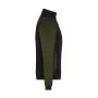 Ladies' Padded Hybrid Jacket black/olive-melange 4XL