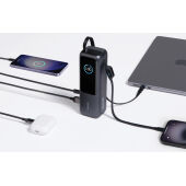 Anker Powerbank 25.000 mAh 165W met ingebouwde  kabel, grijs, zwart
