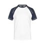 Men's Raglan-T white/navy S
