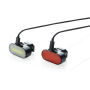 Lumino RCS rplastic USB-oplaadbare fietslamp set, zwart
