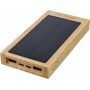 Bamboe zonne-energie powerbank Elz bruin Bamboe zonne-energie powerbank Elz bruin