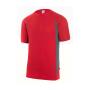 TWO-TONE TECHNICAL T-SHIRT, RED/GREY, 3XL, VELILLA