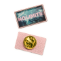 Rechthoekige metalen pin met doming