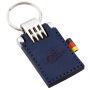 Sleutelhanger P02608, Leder, Blauw