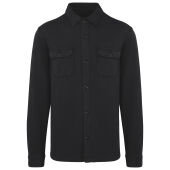 Ecologisch verwassen herenoverhemd in geborsteld fleece