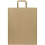 Kraft papieren tas 80 g/m² met platte handvatten – 25 x 15 x 32 cm - Kraftbruin